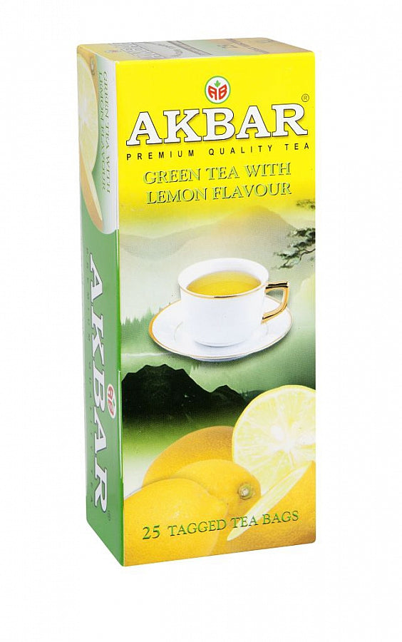 AKBAR Green Tea with Lemon 25 teabags