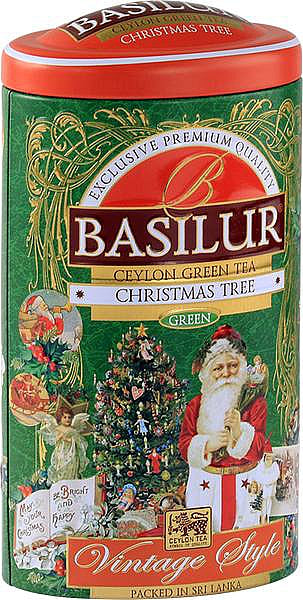 BASILUR Vintage Style Christmas Tree tin 100g