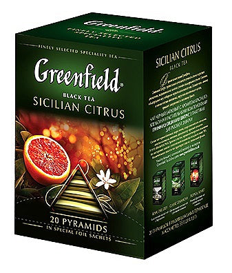 Greenfield Black Tea Sicilian Citrus pyramid 20x1,8g