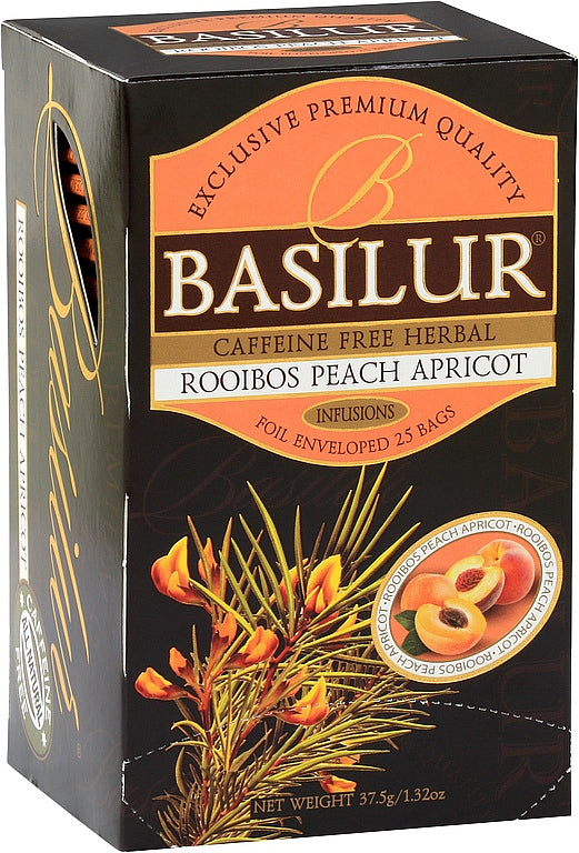 BASILUR Organic Rooibos Peach Apricot 25x1,5g