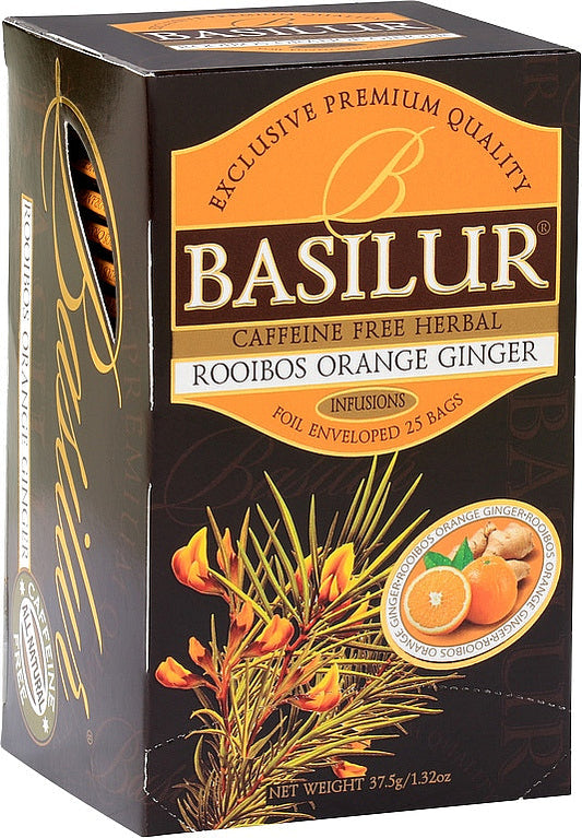 BASILUR Organic Rooibos Orange Ginger 25x1,5g