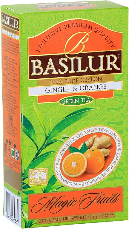 BASILUR Magic Fruits Green Tea Ginger & Orange 25x1.5g