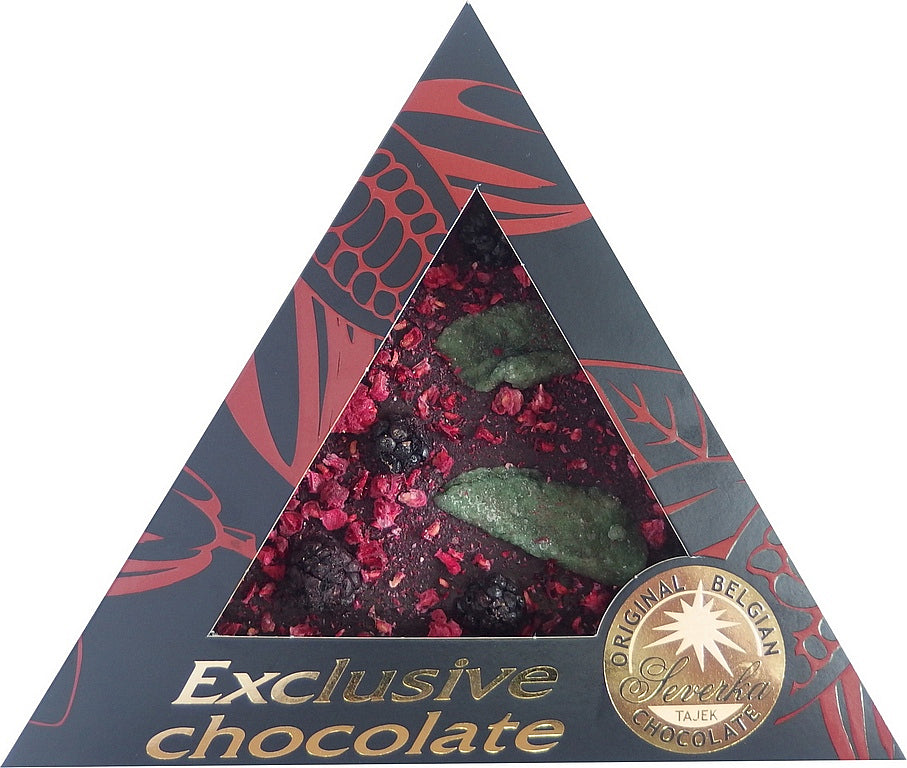 North star Dark chocolate with blackberries, raspberries and mint 50g