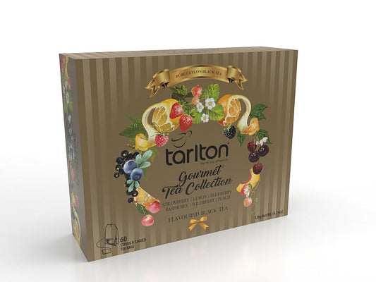 TARLTON Finest Black Tea Gourmet Tea Collection Assortment 60x2g