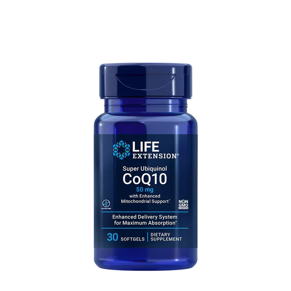 LIFE EXTENSION SUPER UBIQUINOL COQ10 50 MG WITH ENHANCED MITOCHONDRIAL SUPPORT