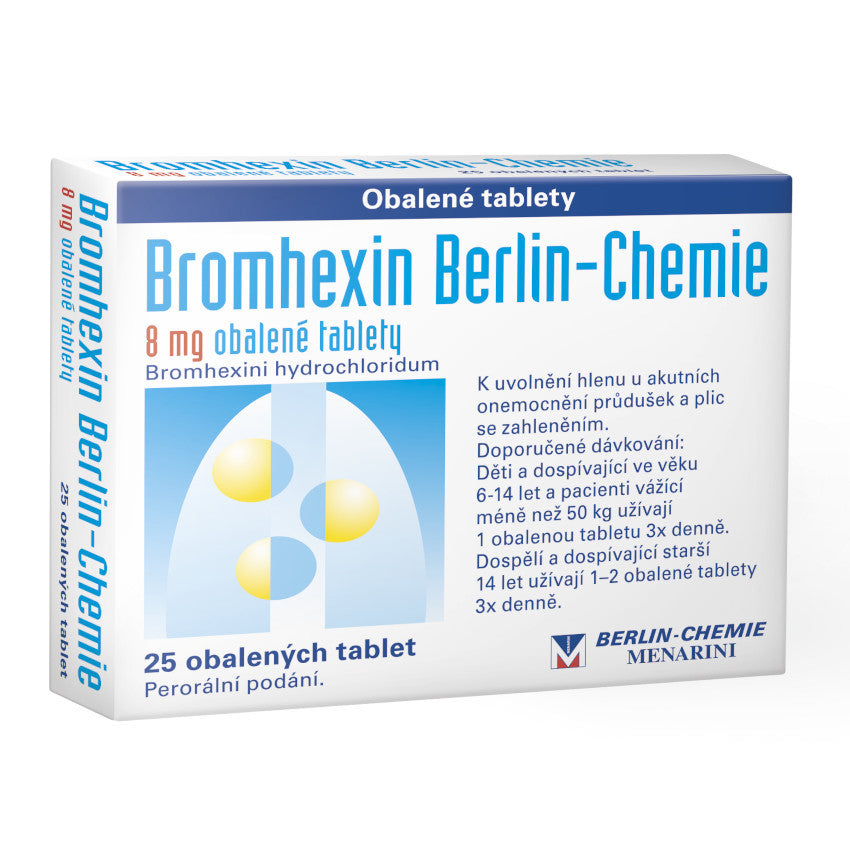 BROMHEXIN BERLIN-CHEMIE 8 mg 25 tablets