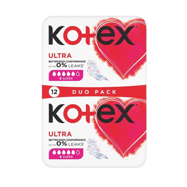 Kotex Ultra Super Duo pads 5 packs x 12 pcs