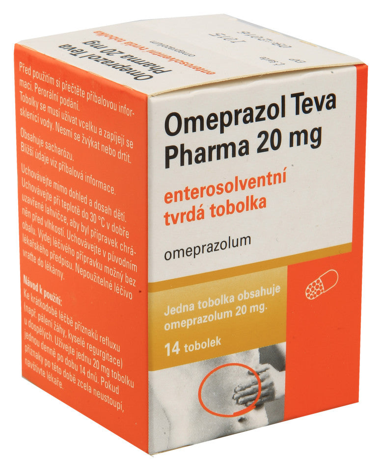 OMEPRAZOLE TEVA PHARMA 10MG 14 capsules