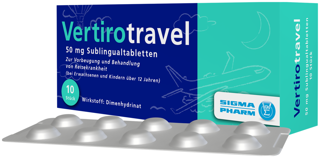 Vertirotravel 50 mg - 10 sublingual tablets