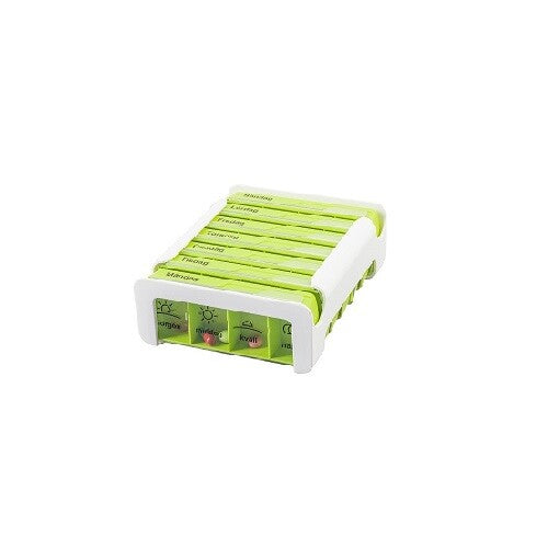 ANABOX 7 days COMPACT Medication dispenser Green Czech