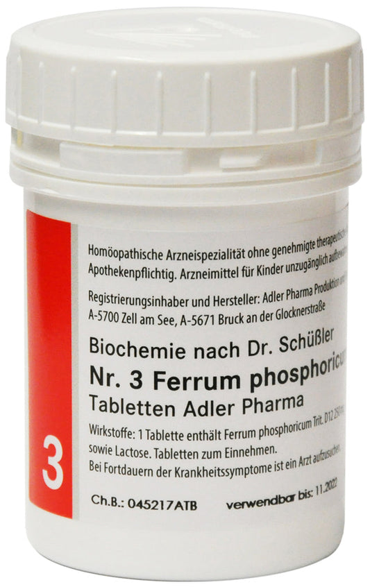 Adler Schuessler Salt No.3 Ferrum phosphoricum D12, 100 Chewable Tablets