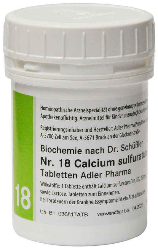 Adler Schuessler Salt No.18 Calcium sulfuratum D12, 100 Chewable Tablets