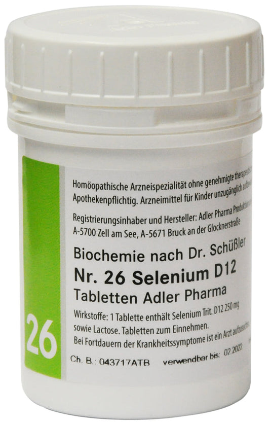 Adler Schuessler Salt No.26 Selenium D12, 100 Chewable Tablets