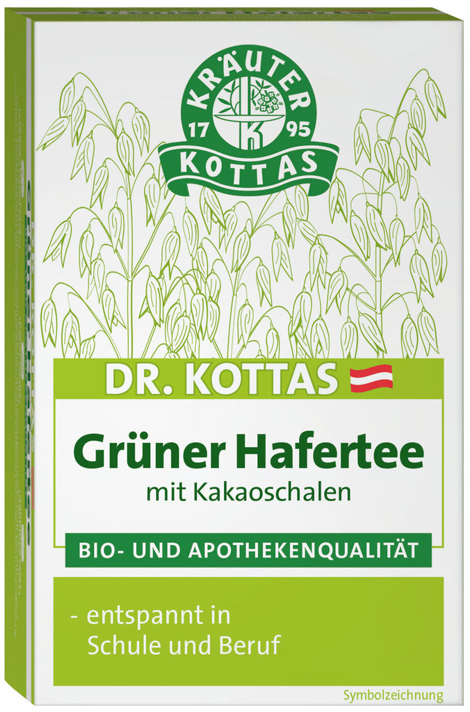 Dr. Kottas green oat tea with cocoa shells tea 20 teabags