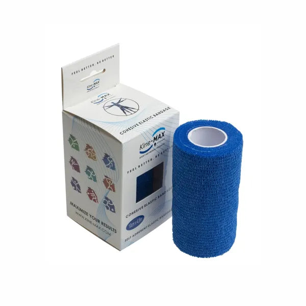 KineMAX Cohesive 10 cm x 4.5 m elastic self-fixing bandage 1 pc Blue