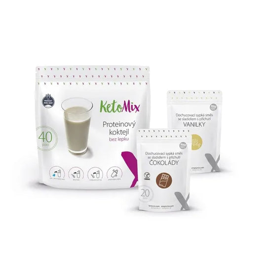 KetoMix Protein shake chocolate + vanilla 1200 g