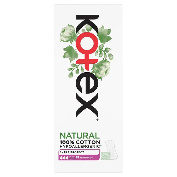 Kotex Liners NATURAL Normal+ panty liners 5 packs x 18 pcs