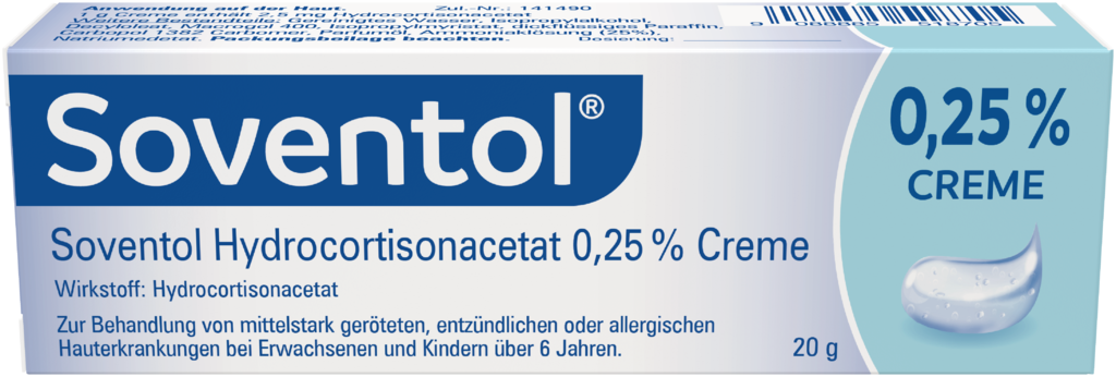 Soventol hydrocortisone acetate 0.25% cream 20 g