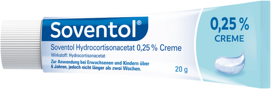 Soventol hydrocortisone acetate 0.25% cream 20 g