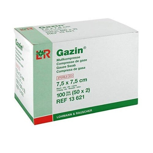 Gazin Sterile Gauze Swab 7.5 x 7.5 cm, 8 layers, 100 pcs