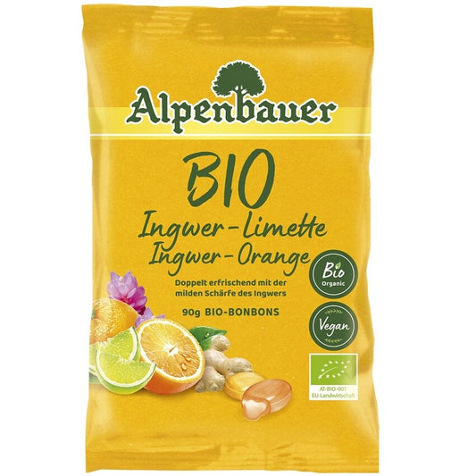 Alpenbauer Candies Ginger-orange-lime BIO - 3 packs x 90g