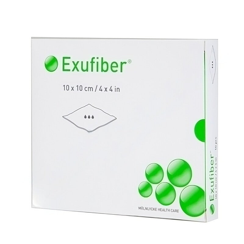 EXUFIBER 10 x 10 cm, 10 pcs, HIGHLY ABSORBENT HYDROFIBER DRESSING