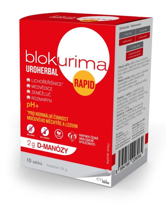 Blokurima Uroherbal Rapid 2g D-mannose bags 10x2.3g