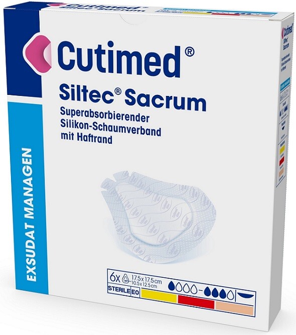 CUTIMED SILTEC SACRUM super absorbent dressing 17.5x17.5cm 5pcs