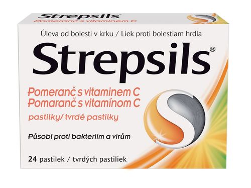 Strepsils Orange with vitamin C 24 lozenges