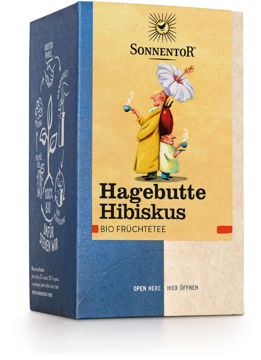 Sonnentor rose hip hibiscus tea 18 teabags