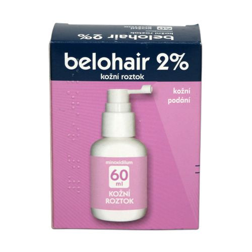 Belohair 2% skin hair loss treatment solution 60 ml