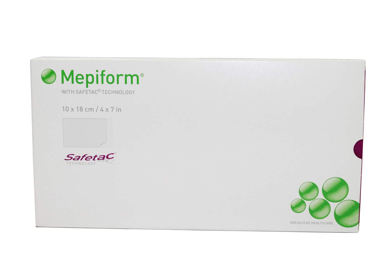 MEPIFORM 10 x 18 cm, 5 pcs, SELF-ADHESIVE COVER FOR SCARS WITH SILICON