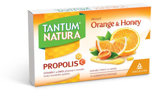 Tantum Natura Orange & Honey 15 lozenges