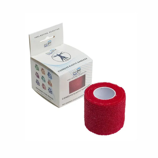 KineMAX Cohesive 5 cm x 4.5 m elastic self-fixing bandage 1 pc Red