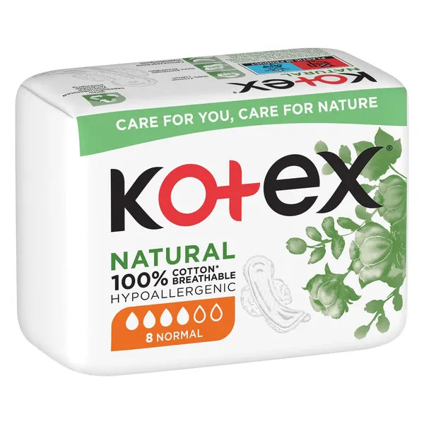 Kotex NATURAL Normal pads 5 packs x 8 pcs