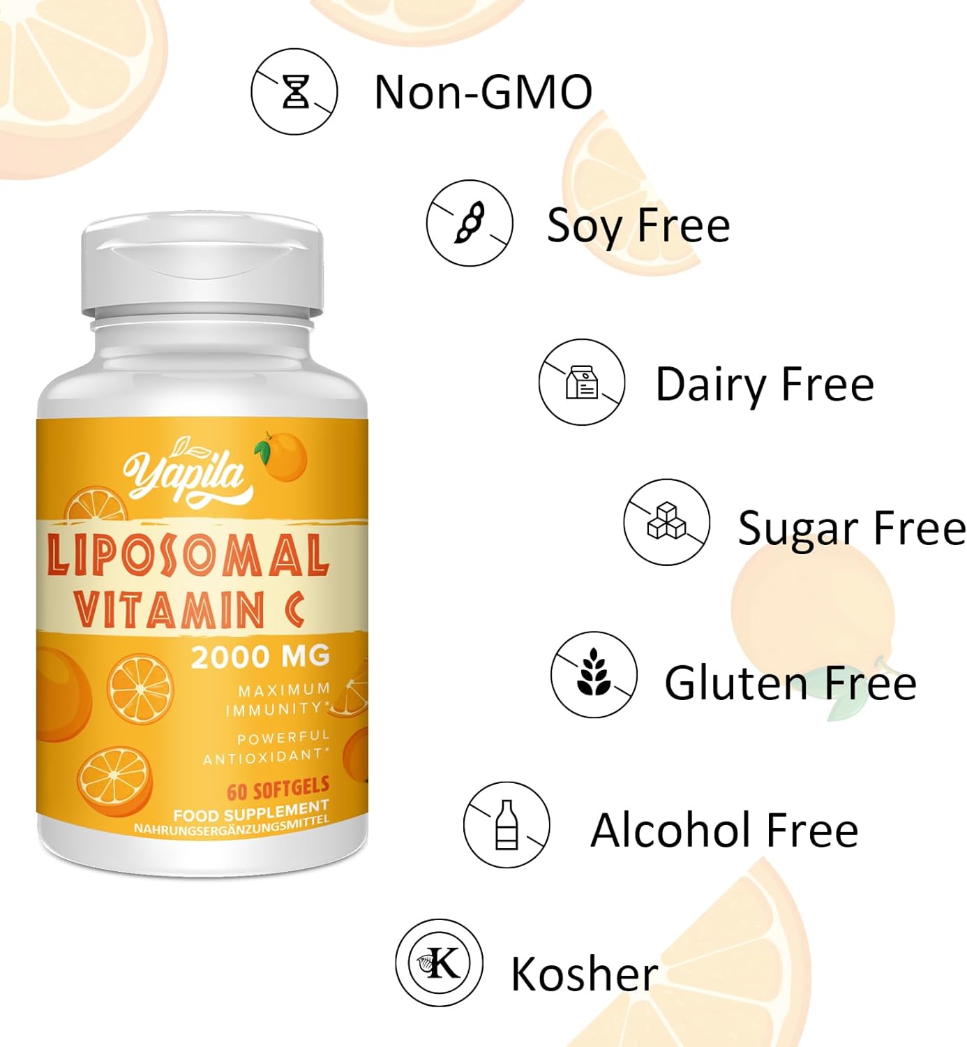 Liposomal Vitamin C Capsules 2000 mg - 60 softgels