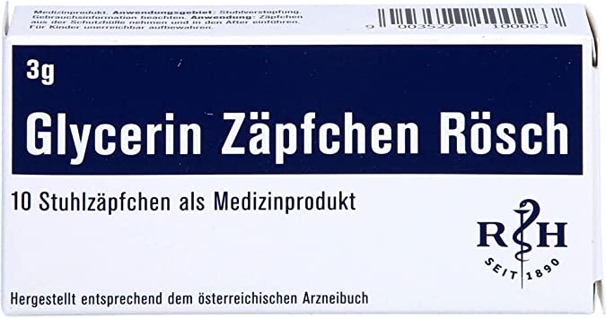 Bano Arlberger Rösch 100 Glycerin suppositories 3g each