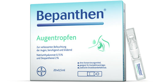 Bepanthen eye drops 20 x 0.5 ml tubes