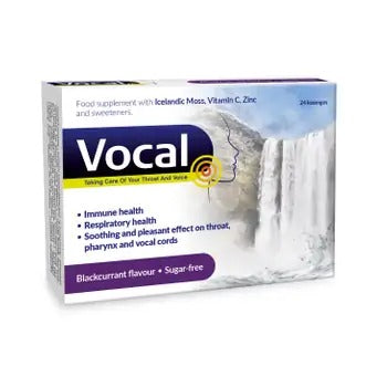 Vocal Lozenges sugar-free with Blackcurrant flavor 24 pcs