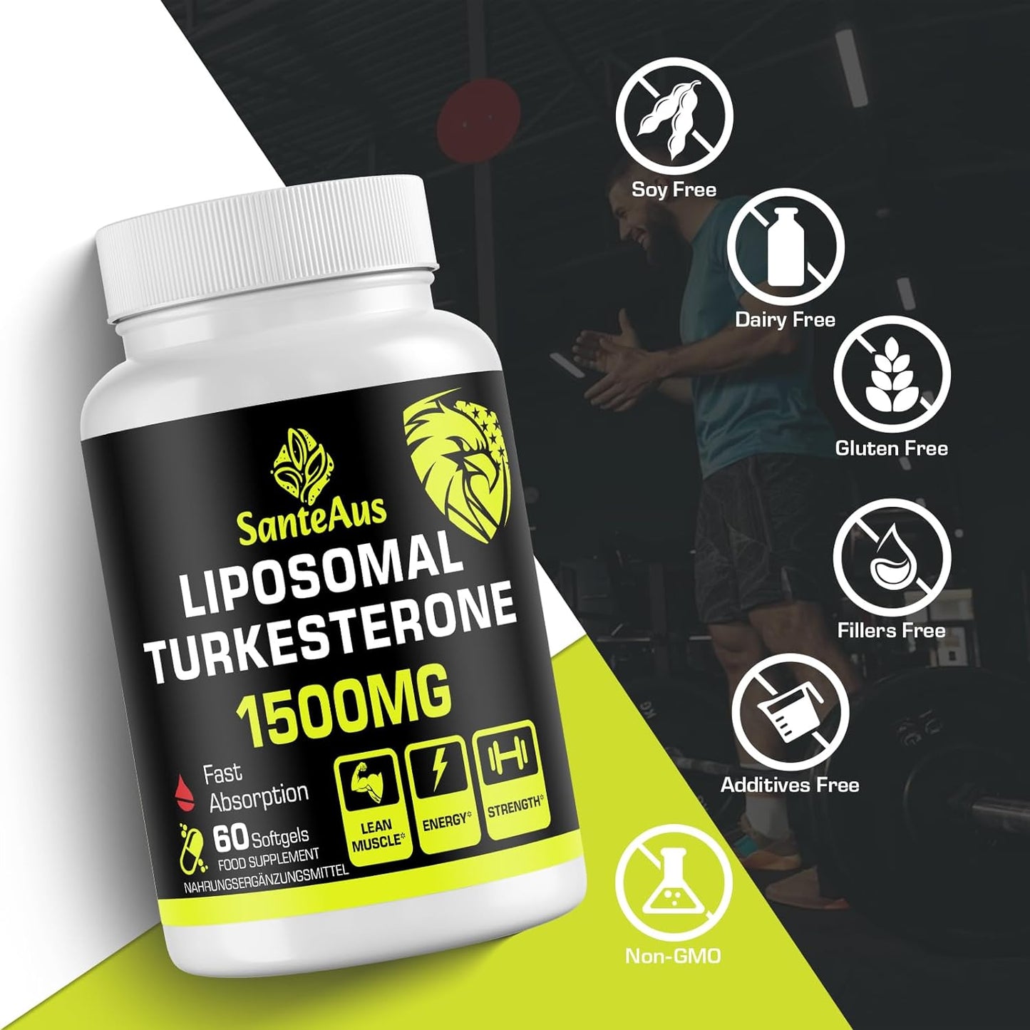 SanteAus Liposomal Turkesterone 1500 mg - 60 softgels