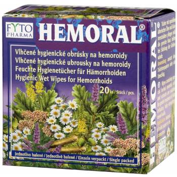 Fytopharma HEMORAL Hygienic wipes for hemorrhoids 20 pcs