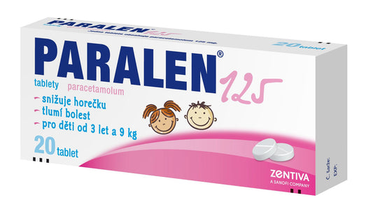 Paralen for children 125 mg 20 tablets