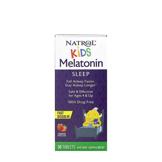 NATROL KIDS MELATONIN (30 TABLETS, STRAWBERRY)