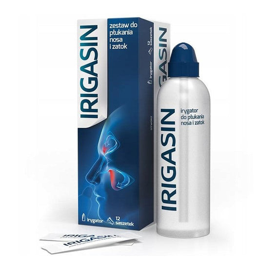 Irigasin sinus rinse kit irrigator (bottle + 12 bags)