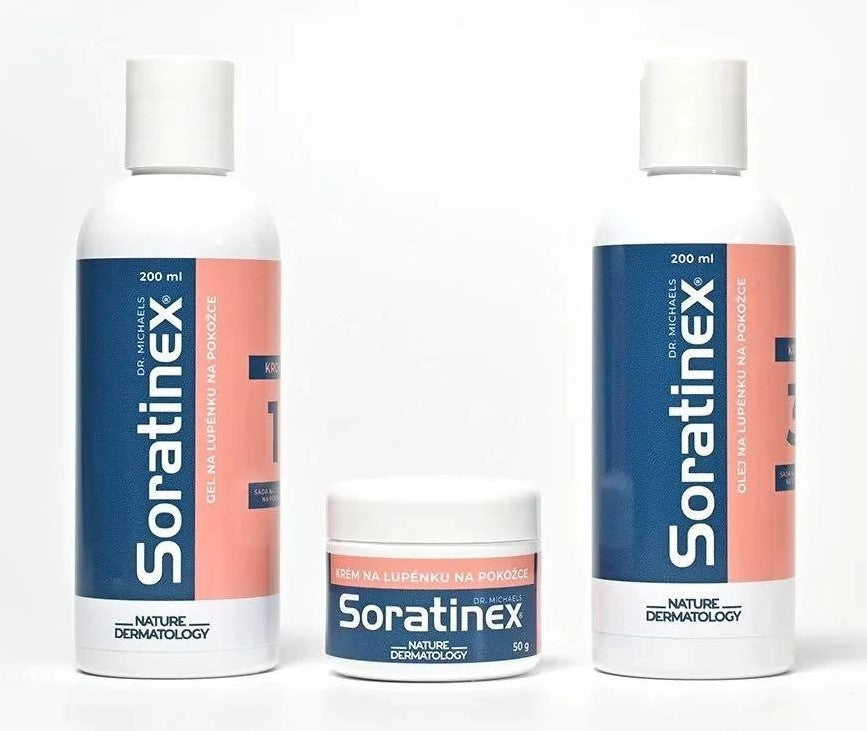 Dr. Michaels Soratinex Small set for psoriasis treatment (gel 200ml + oil 200ml + 50g cream)