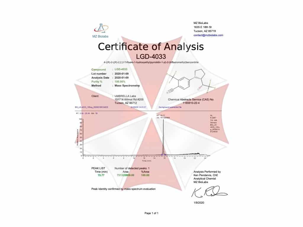 Umbrella Labs Ligandrol LGD-4033 Liquid 30 ml