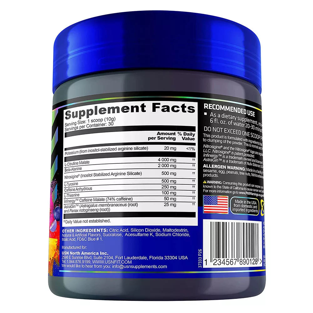 USN 3XT POWER PRE-WORKOUT (30 SERVINGS, TROPICAL VIBES)