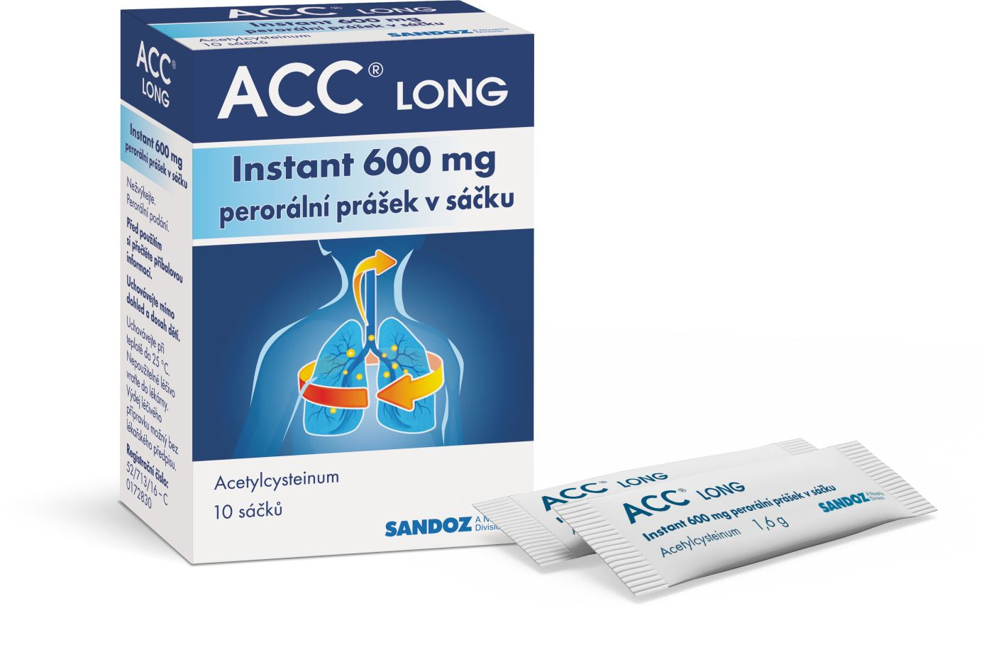 Sandoz ACC LONG Instant 600 mg 10 bags