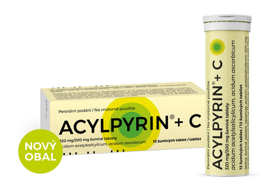 Acylpyrin + Vitamin C 12 effervescent tablets