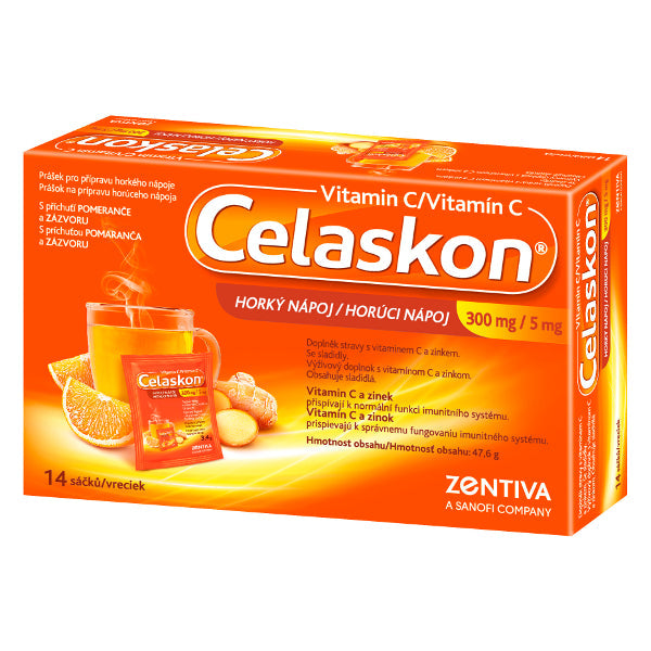 Celaskon Vitamin C 300 mg + Zinc 5 mg hot drink 14 sachets